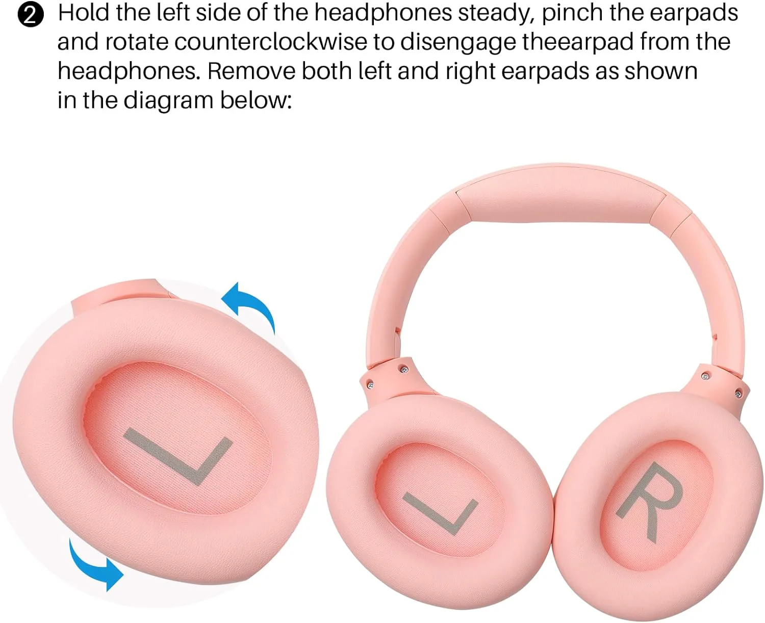 HT2 Replacement Ear Pads Pink - Image 3